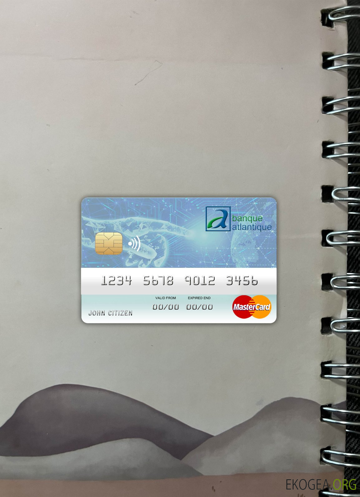 recto photolook mastercard de la banque Bénin Atlantique